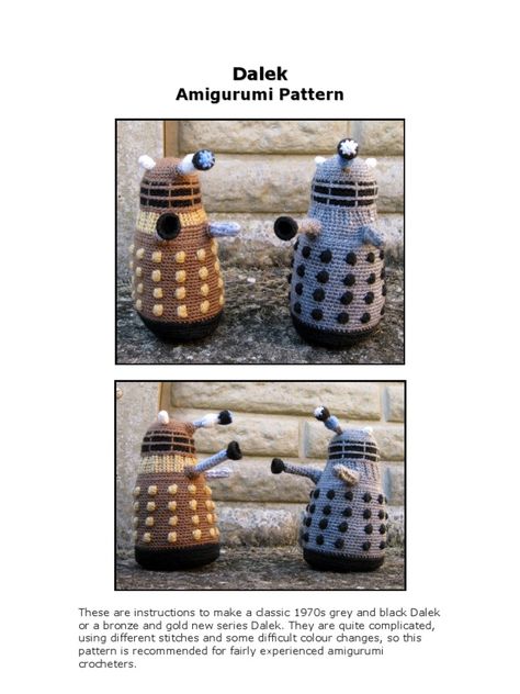 Crochet Pattern Front Post Single Crochet, Doctor Who Crochet, Crochet Bob, Classic Grey, Different Stitches, Bobble Stitch, Amigurumi Free Pattern, Half Double Crochet, Crochet Stuff