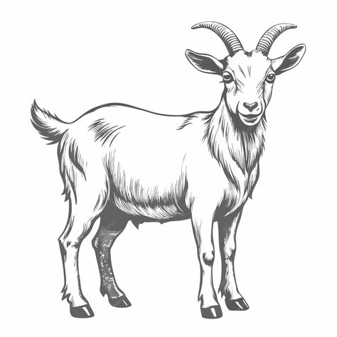 A drawing of a goat with a goat on it | Premium AI-generated vector Goat Drawing, Hidden Tattoos, Pygmy Goat, Procreate Art, A Goat, Free Business Card Mockup, Business Card Maker, Flyer Maker, Poster Maker