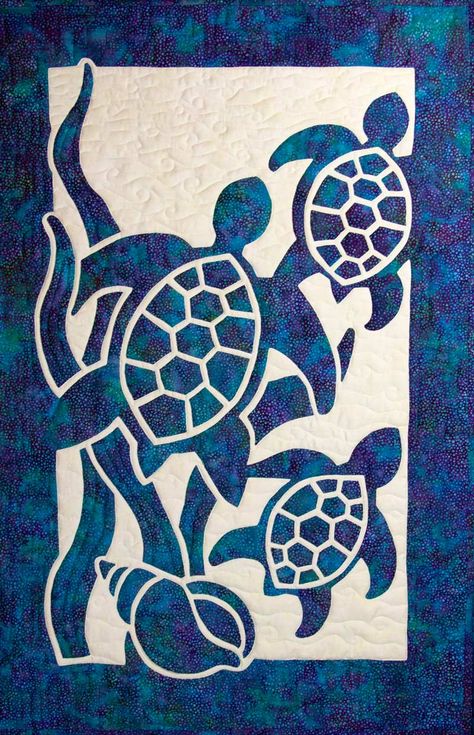 2 Fabric Applique Quilt Patterns Turtle Quilts Patterns, Applique Quilt Patterns Free Templates, Quilt Applique Patterns Free Printable, Applique Templates Printable Free, Free Applique Patterns Templates, Applique Patterns Free Printable, Turtle Quilt Pattern, Beachy Quilts, Reverse Applique Designs