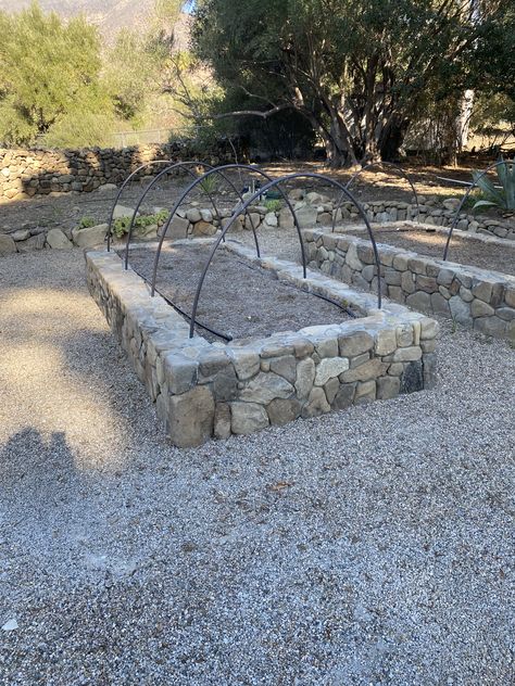 Stone Vegetable Garden Beds, Rock Raised Beds, Diy Stone Garden Bed, Rock Raised Garden Beds, Raised Stone Garden Beds, Stone Raised Garden Beds, Stone Planter Boxes, Stone Garden Beds, Stone Landscaping Ideas