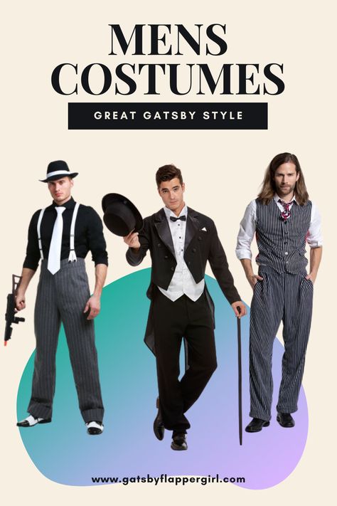 We have a great range of 1920s costume ideas for Men! Click here to see them all - Great Gatsby, Gangster, Mobster and many more! Male Gatsby Outfit, Great Gatsby Party Men Outfit, Great Gaspy Theme Outfit Men, Great Gatsby Costume Mens, 1920 Party Outfit Men, Great Gatsby For Men, Gatsby Gala Outfits Men, Great Gatsby Male Outfit, The Great Gatsby Men Outfits