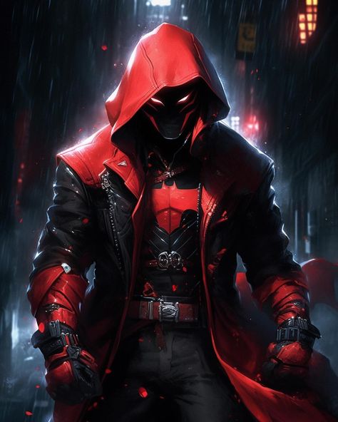 Red Hood Titans Season 3, Red Hood Redesign, Red Hood Gotham Knights, Dc Red Hood, Red Hood Wallpaper, Ninja Red, Ben 10 Action Figures, Red Hood Comic, Comic Art Sketch