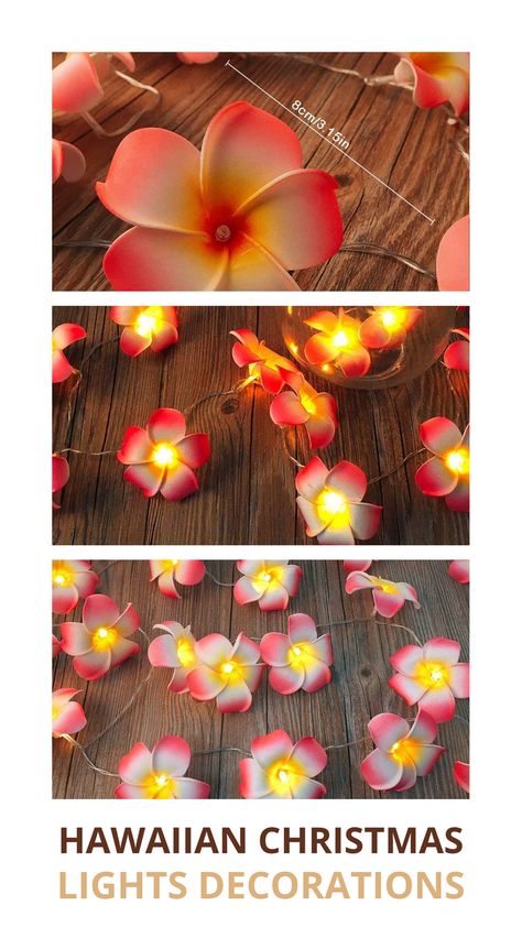 2 Sets Pink Flowers Frangipani 20 LED String Light Hawaiian Foam Artificial Plumeria Flower Battery Powered Fairy Starry Lights for Wedding Beach Party Easy Beach Party Decorations, Tropical Sweet 16 Decorations, Pink Beach Party, Tropical Sweet 16, Tropical Christmas Decorations, Holiday Office Decor, Wedding Beach Party, School Campaign, Lights For Wedding