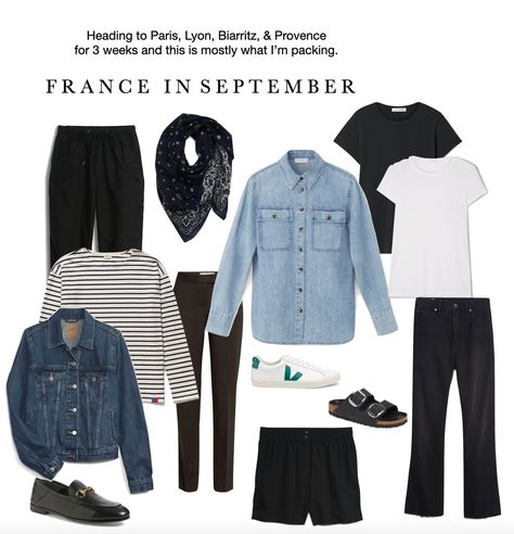 The ultimate packing list for France in September France In September, Europe In September, Paris Packing List, Paris In September, Paris Packing, What To Wear In Paris, Italy Travel Outfit, September Outfits, Ultimate Packing List