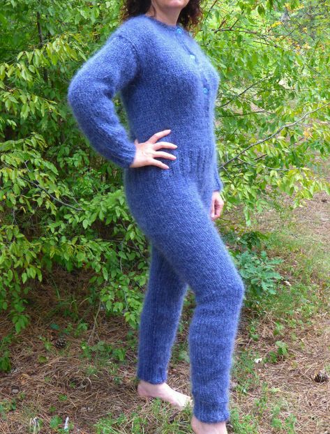 Handmade Suit, Mohair Pants, Mohair Suit, Fuzzy Shorts, Handmade Pants, Union Suit, Mohair Cardigan, Cable Sweater, Mohair Sweater