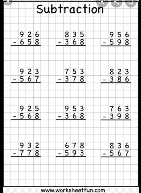 Math Practice Worksheets, Math Addition Worksheets, 4th Grade Math Worksheets, Math Subtraction, Math Charts, Mathematics Worksheets, Math Tutorials, 2nd Grade Math Worksheets, Math Vocabulary