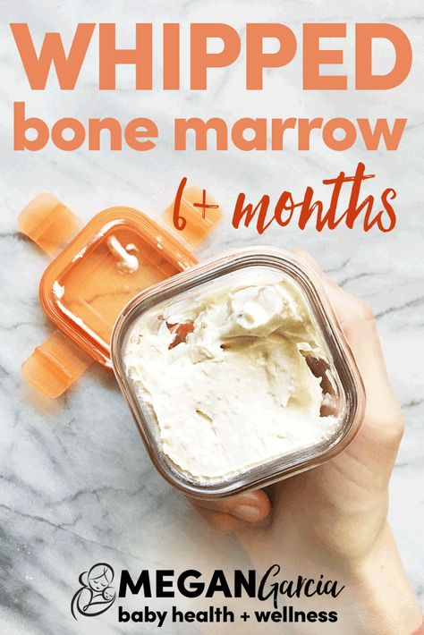 Fun fact: Bone marrow has iron in it. Which means this whipped bone marrow recipe is one more way to bring meaty minerals into your baby’s diet. Whipped Bone Marrow For Babies, Bone Marrow For Babies, Whipped Bone Marrow, Meat Stock For Baby, Beef Marrow Bones Recipes, Cooking Bone Marrow, Nutrivore Recipes, Bone Marrow Recipe, Marrow Recipes