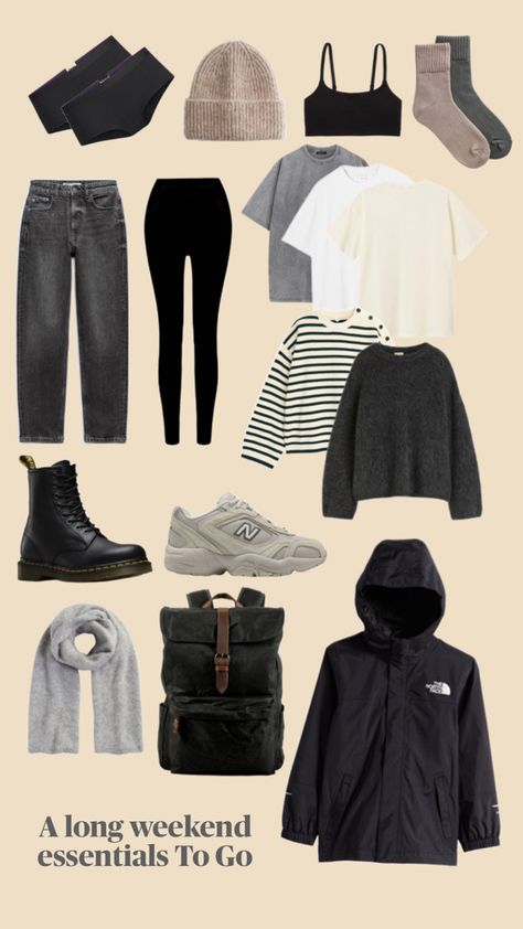 Only what to need not more for real Weekend Trip Essentials, Weekend Trip Outfits, Weekend Capsule Wardrobe, Winter Capsule Wardrobe Travel, Scotland Outfit, Chic Mom Outfits, Casual Maternity Outfits, Trip Essentials, Snow Outfit