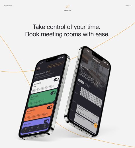 Meetroom - app for booking meeting rooms on Behance Logo Design Color Palette, Case Study Design, Design Thinking Process, Card Ui, 포트폴리오 레이아웃, Iphones For Sale, Social Media Branding Design, Data Visualization Design, Booking App