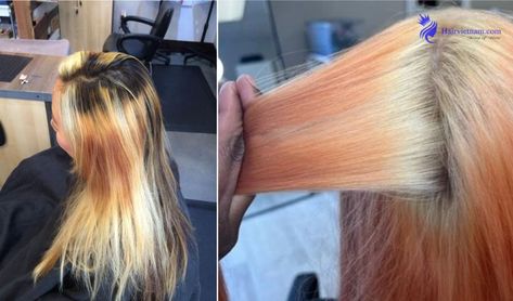 How to Fix Uneven Bleached Hair Bad Bleached Hair, How To Fix Orange Hair After Bleaching, Hair Dye Techniques At Home, Bleach Bath Hair Before And After, Uneven Bleached Hair, Bleach Bath Hair, Tone Orange Hair, How To Bleach Hair, Toning Bleached Hair