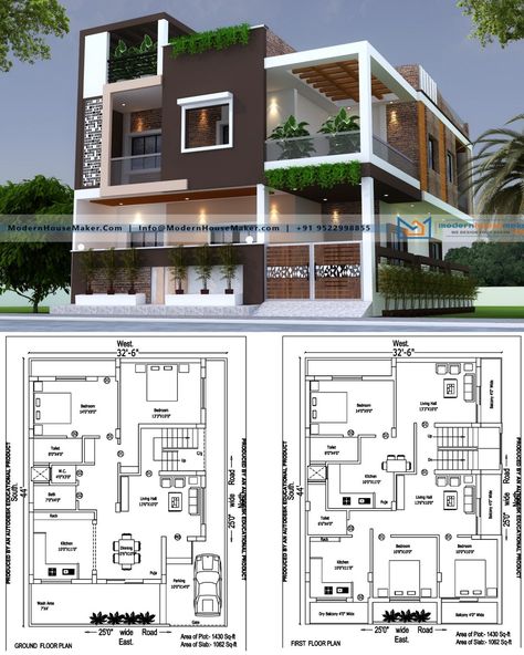 Architect Design House Plans, Commercial Building Plan Layout, Plan With Elevation, Commercial Elevation, Architectural Masterpieces, House Projects Architecture, Building Design Plan, Two Story House Design, Elevation Plan