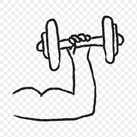 Lifting a dumbbell doodle style design element | free image by rawpixel.com / marinemynt Muscle Doodle, Weights Drawing, Doodling Journal, Dumbell Workout, Png Elements, Doodle Style, Fitness And Exercise, Poster Drawing, Journal Doodles