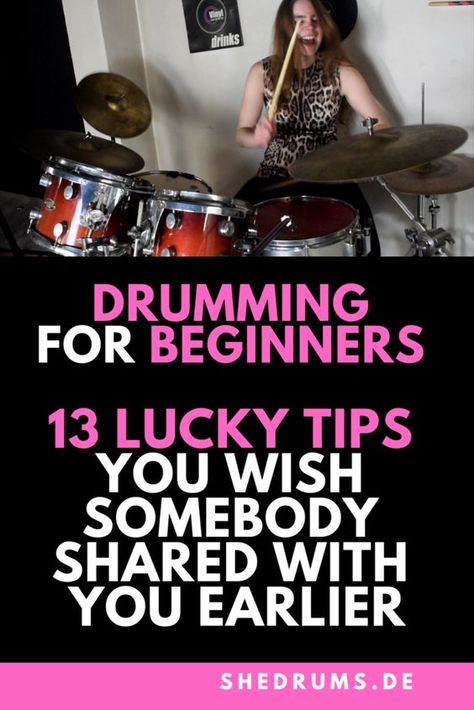 So you want to learn the drums? Awesome! But: What's REALLY important when it comes to drumming for beginners? Check out this list! Musician Motivation, Drum Songs, Drum Playing, Learn Drums, Guitar Fingers, Drums For Kids, Play Drums, Bongo Drums, Best Drums