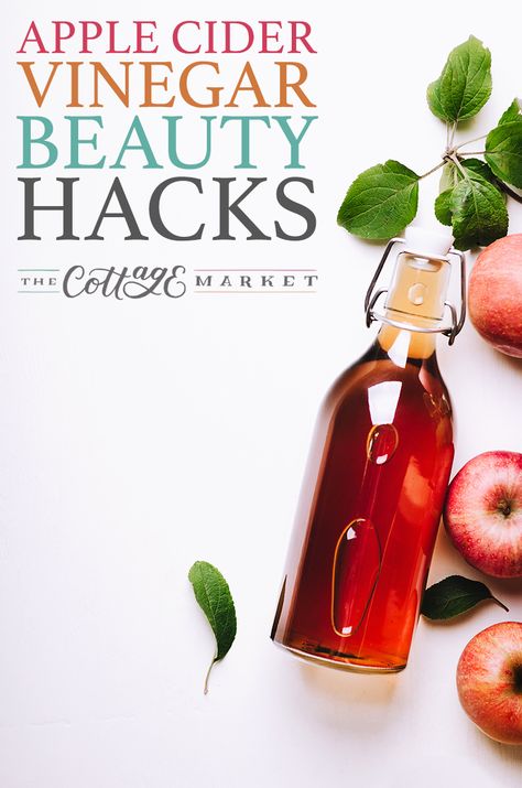 Apple Cider Vinegar Beauty Hacks are all natural… etffective and fabulous. These quick and easy mixtures will refresh you the natural way. Apple Cider Vinegar (ACV) may have a rather potent scent but the internal and external benefits it can bring are truly amazing. Remember you can always off set the smell by adding a few drops of subtle essential oil. Read on to find out more about how you can include Apple Cider Vinegar in your beauty routine. Weekly Beauty Routine, Vinegar Hacks, Delicious Salad Dressings, Unfiltered Apple Cider Vinegar, Cottage Market, Cold Sores Remedies, Natural Sleep Remedies, Natural Cold Remedies, Cold Home Remedies