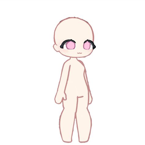 Gacha Cinnamoroll Body Base, Free Gacha Body Sheet, Body Gacha, Gacha Body, How To Draw Abs, Chibi Body, Doll Drawing, Cute Eyes Drawing, Garfield And Odie