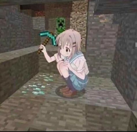 Minecraft Anime, Real Anime, Minecraft Memes, Japon Illustration, 웃긴 사진, Anime Meme, Funny Anime Pics, Gothic Lolita, Reaction Pics