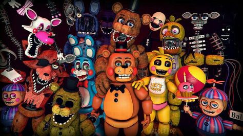 All Of The Animatronics from FNAF 2 and behind😁❤ Fnaf Costume, Freddy Movie, Fnaf Sfm, Freddy 2, Fnaf 2, Fnaf Sl, Scary Gif, Funtime Foxy, Fnaf Wallpapers