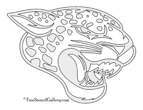 NFL Jacksonville Jaguars Stencil | Free Stencil Gallery Philadelphia Eagles Colors, Chicago Bears Colors, Green Bay Packers Colors, Jaguars Logo, Seahawks Colors, Jacksonville Jaguars Logo, Indianapolis Colts Logo, Football Coloring Pages, Jaguars Football