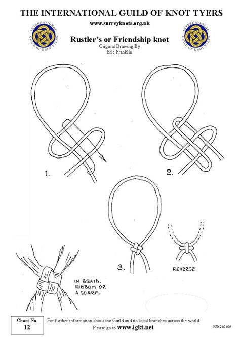 Rustler's or Friendship Knot Lanyard Knot, Friendship Knot, Simpul Makrame, Cross Knot, Types Of Knots, Survival Knots, Paracord Lanyard, Knots Guide, Decorative Knots