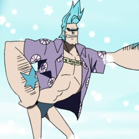 Franky Super Pose, Franky Pre Timeskip, Franky One Piece Icon, Franky Super, Frankie One Piece, One Piece Franky, Franky One Piece, Sayaka Miki, One Piece Meme