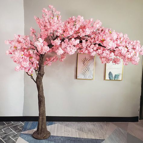 Sakura Tree Decoration, Cherry Blossom Craft, Arch Tree, Decorative Arch, Sakura Wedding, Artificial Cherry Blossom Tree, Tree Props, Showroom Ideas, Hallway Entrance