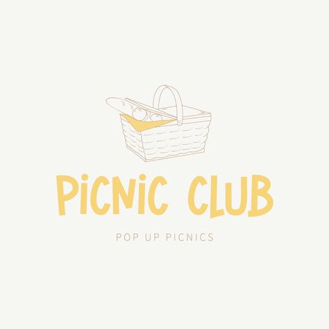 Picnic logo design Picnic Logo Design, Picnic Graphic Design, Picnic Branding, Picnic Logo, Picnic Graphic, Picnic Candles, Preppy Picnic, Pop Up Picnic, Cute Logo Design