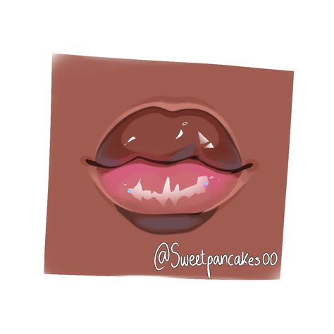 Big juicy lips Puffy Lips Drawing Reference, Brats Lips Drawing, Digital Lips Tutorial, How To Draw Poc Lips, Lip Shapes Drawing, Big Lip Drawing, Full Lips Drawing, Black Mouth Drawing, Likelihood_art Tutorial