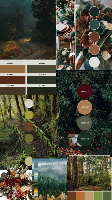 Color Palette Cottagecore, Mage Armor, Forest Color, Jungle Theme, Salon Ideas, Simple Home, Brick House, Simple House, Business Website