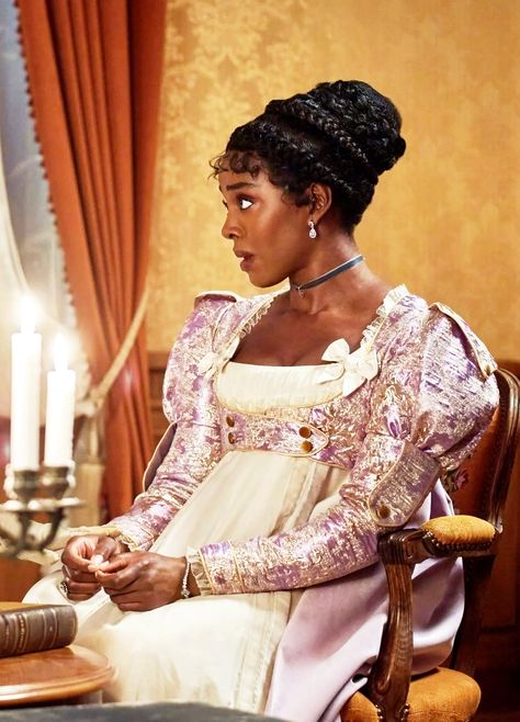 Deborah Ayorinde as Elinor Dashwood in Sense & Sensibility (TV Movie, 2024). Sense And Sensibility Aesthetic, Deborah Ayorinde, Elinor Dashwood, Black Regency, Bridgerton Dresses, Gilded Age Fashion, Sense Sensibility, Aesthetic Library, Regency Dresses