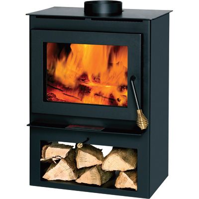 TimberRidge Wood Stove with Log Storage, Model# 50-TVL17 Rv Wood Stove, 1200 Sq Ft House, Small Wood Stove, Small Stove, Freestanding Stove, Ventless Fireplace, Into The Wood, Freestanding Fireplace, Cozy Living Spaces