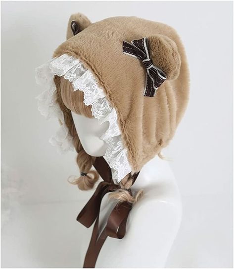 Choco Girl, Choco Biscuit, Silly Clothes, Mori Kei, Bear Hat, Style Savvy, 1 Girl, Cute Accessories, Cute Hats