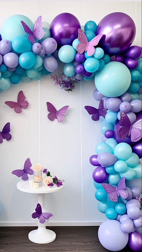 #birthdaygirl #1st #1stbirthday #birthday #eventdecor #eventplanning #planning #ballons Butterfly 1st Birthday, Butterfly Themed Birthday Party, Butterfly Decoration, Baby Birthday Decorations, Simple Birthday Decorations, Birthday Banners, Butterfly Baby Shower, Birthday Crafts, Butterfly Birthday