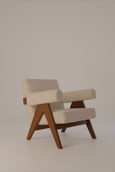 https://carloscasa.io/collections/furniture-trends/products/pierre-jeanneret-capitol-complex-chandigarh-armchair-stained-oak-ivory-beige-boucle?utm_source=pinterestpost&utm_medium=231103&utm_campaign=natural Pierre Jeanneret Furniture, Mcm Home, Pierre Jeanneret, Chandigarh, Sofas And Chairs, Modern Furniture, Mid Century, Sofa, Furniture