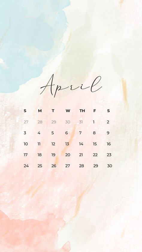 Pastel watercolor calendar April 2022 for your cellphone April Lockscreen, Wallpaper For Your Phone, Lock Screen, Screen Wallpaper, Lock Screen Wallpaper, Screen, 10 Things, Movie Posters, Film Posters