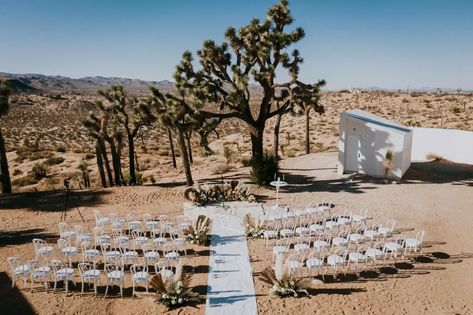 Joshua Tree Wedding Ceremony, Cream Wedding Theme, Tree Wedding Ceremony, Joshua Tree Airbnb, Earth Tone Wedding, Wedding Wishlist, Airbnb Wedding, Joshua Tree Elopement, Celebrity Hairstylist