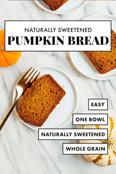 Pumpkin Bread Recipe Healthy, Cookie And Kate, Healthy Pumpkin Bread, Pumpkin Bread Easy, Pumpkin Loaf, Pumpkin Waffles, Pumpkin Desserts, Pumpkin Treat, Pumpkin Bread Recipe