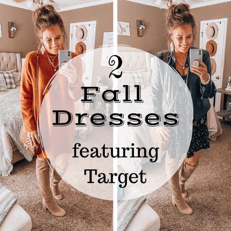 2 Fall Dresses Featuring Target | B and B Blog Beverly Ennis Hoyle, One And Done, Leopard Loafers, B And B, Black Moto Jacket, Floral Babydoll Dress, How To Blog, She Is Clothed, Poncho Sweater