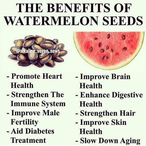 The 5 Best Watermelon Seed Benefits Low Calorie. One ounce of watermelon seeds contains approximately 158 calories. ... Magnesium. One of… Benefits Of Watermelon Seeds, Watermelon Benefits, Alkaline Vegan, Raw Vegan Diet, Prayer Journals, Vegan Guide, Food Health Benefits, Vegan Baby, Watermelon Seeds