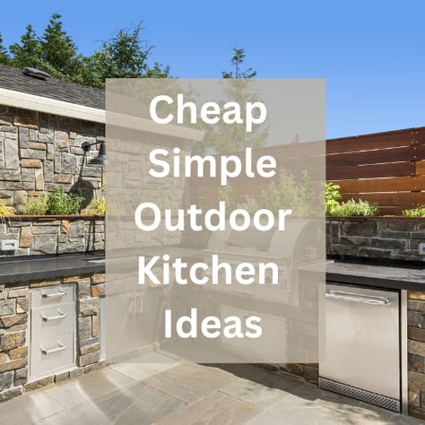 Are you looking for cheap simple outdoor kitchen ideas? As... You're reading Cheap Simple Outdoor Kitchen Ideas written by Chas which appeared first on Chas' Crazy Creations - See what I repurpose, upcycle, clean, organize, hack, craft, and hack today.... Kitchen Bbq Outdoor, Outdoor Kitchen Area On A Budget, Basic Outdoor Kitchen Ideas, Upcycled Outdoor Kitchen, Out Door Kitchen Ideas On A Budget Small Spaces, Simple Outdoor Kitchen Ideas Diy, Outdoor Kitchen Design Simple, Outdoor Kitchen Sink Ideas Diy, Diy Outdoor Kitchen Cheap Rustic