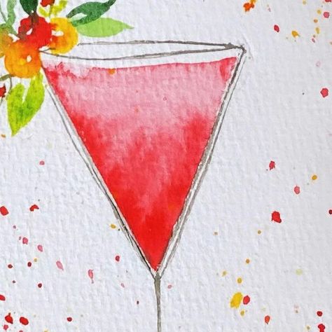 Mary Elisia | Aspiring Watercolor & Flower Preservationist on Instagram: "Let’s make an easy card to start off the New Year… and have a drink on me 😜🍸 Make a wish with all your heart and chase every dream you have. Only you can reach your goals. No one else can achieve them for you Demi Lovato This is an easy card that can be used for New Year or birthdays… Make quick watercolor a daily habit! Inspired by lack of time and holiday cheers… always painting in the EASIEST way I can think of… John 15:7 But if you remain in me and my words remain in you, you may ask for anything you want, and it will be granted!" New Years Eve Watercolor, Happy New Year Watercolor Cards, Watercolor New Year Card, New Year Watercolor Painting, New Year Watercolor Cards, New Years Watercolor, Happy New Year Watercolor, Quick Watercolor, John 15 7