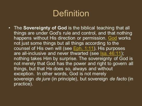 The Sovereignty of GOD Sovereignty Of God, Jesus I Need You, Bond Quotes, Attributes Of God, Online Bible Study, Powerful Scriptures, Reformed Theology, Biblical Teaching, Mom Life Quotes