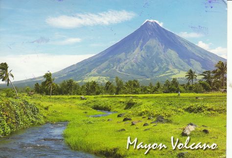 Philippines places | Mayon Volcano, Philippines | My collection of Postcards from the world Filipino Wallpaper, Philippine Landmarks, Mount Mayon, Mayon Volcano, Legazpi City, Philippines Palawan, Bataan, Exotic Beaches, Tagaytay