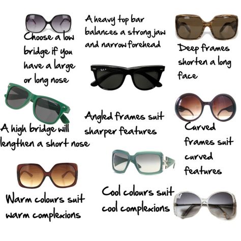 choosing sunglasses Sunglasses Infographic, How To Choose Sunglasses, Inside Out Style, Glasses For Your Face Shape, Face Angles, Oliver Goldsmith, Wide Nose, Nose Shapes, Flat Nose