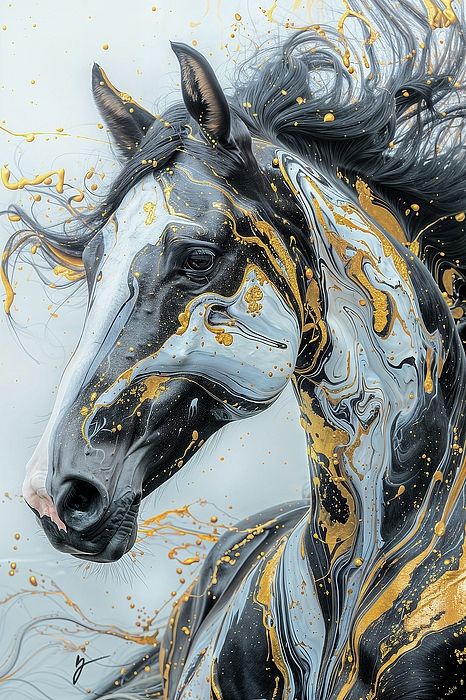 Harlequin, by Greg Collins Greg Collins Art, Horse Painting Ideas, Horse Art Painting, Equine Art Abstract, Colorful Horse Art, Horse Paintings Acrylic, Colorful Horse Painting, Horse Sublimation, Black And White Horse