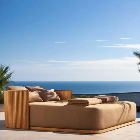 New Luxury Outdoor Garden Furniture Modern Factory Direct Sale Pool Side Lounge Teak Wood Daybed - Buy Outdoor Luxury Daybed wood Daybed teak Daybed Product on Alibaba.com Luxury Daybed, Daybed Wood, Ergonomic Furniture, Colorful Outdoor Furniture, Pool Bed, Used Outdoor Furniture, Beach Furniture, Modern Factory, Outdoor Luxury