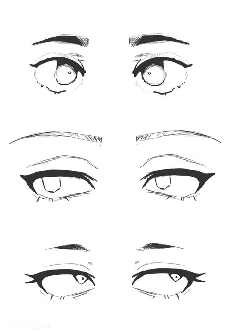 Eyes Looking To The Side Reference, Person Looking Down On Someone Reference, Anime Eyes Looking Down, Eyes Looking Up Reference, Annoyed Eyes Drawing, Half Lidded Eyes Drawing Reference, Side View Smile Reference, Female Eye Reference, Eyes Surrounding Person Drawing