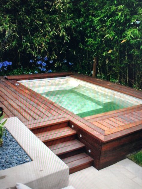 Whirlpool Deck, Hot Tub Deck Design, Jacuzzi Pool, Hot Tub Pergola, Sunken Hot Tub, Design Per Patio, Kleiner Pool Design, Hot Tub Landscaping, Hot Tub Designs