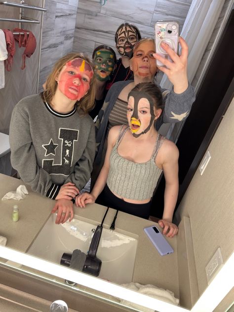 Facemasks, aesthetic, mirror pic, friend group, hotel, sleepover, nighttime, hangout, cute, sun kiss brown hair,Summer outfits,Spring outfits,Summer outfits 2023,Summer poses,
Spring outfit woman,Hippie fits,Simple spring nails,summer vibes Sleepover Friends Pictures, Big Sleepover Aesthetic, Sleepover Hotel, Facemasks Aesthetic, Sweet 16 Activities, Hotel Sleepover Party, Sleepover Pics, Hotel Sleepover, Sweet 16 Sleepover