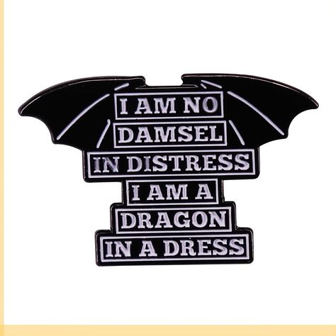 Faster shipping. Better service Feminist Enamel Pins, Feminist Pins, Gothic Bag, Style Gothic, Iron On Embroidered Patches, In Distress, Estilo Punk, Brooch Jewelry, A Dragon