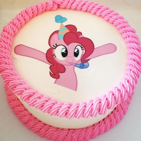 My Lil Pony Cake, Pinkie Pie Birthday, Pie Birthday Cake, Pinkie Pie Cake, Mlp Cake, Pinkie Pie Party, Pie Birthday, My Little Pony Pinkie Pie, My Little Pony Cake